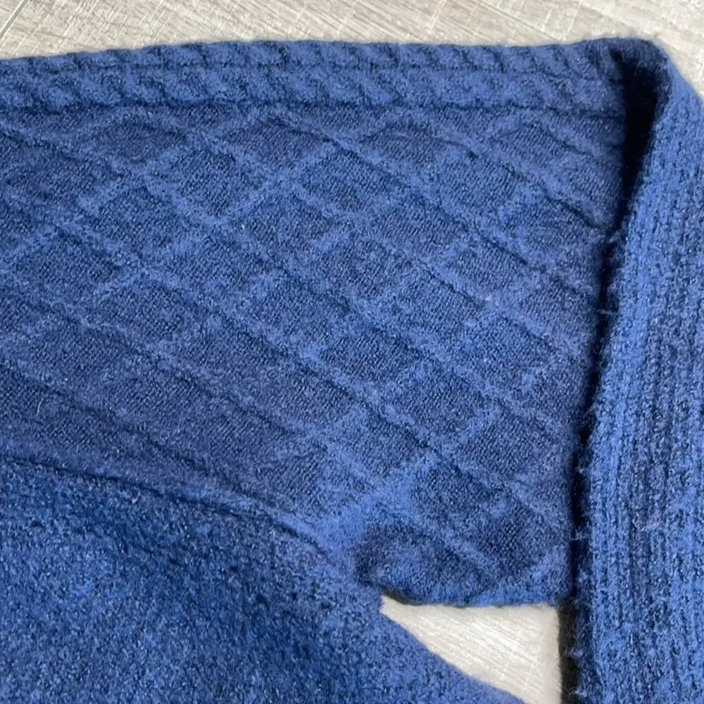 Caslon Women's Dark Blue Long Sleeve Mock Turtleneck Sweater Size Large